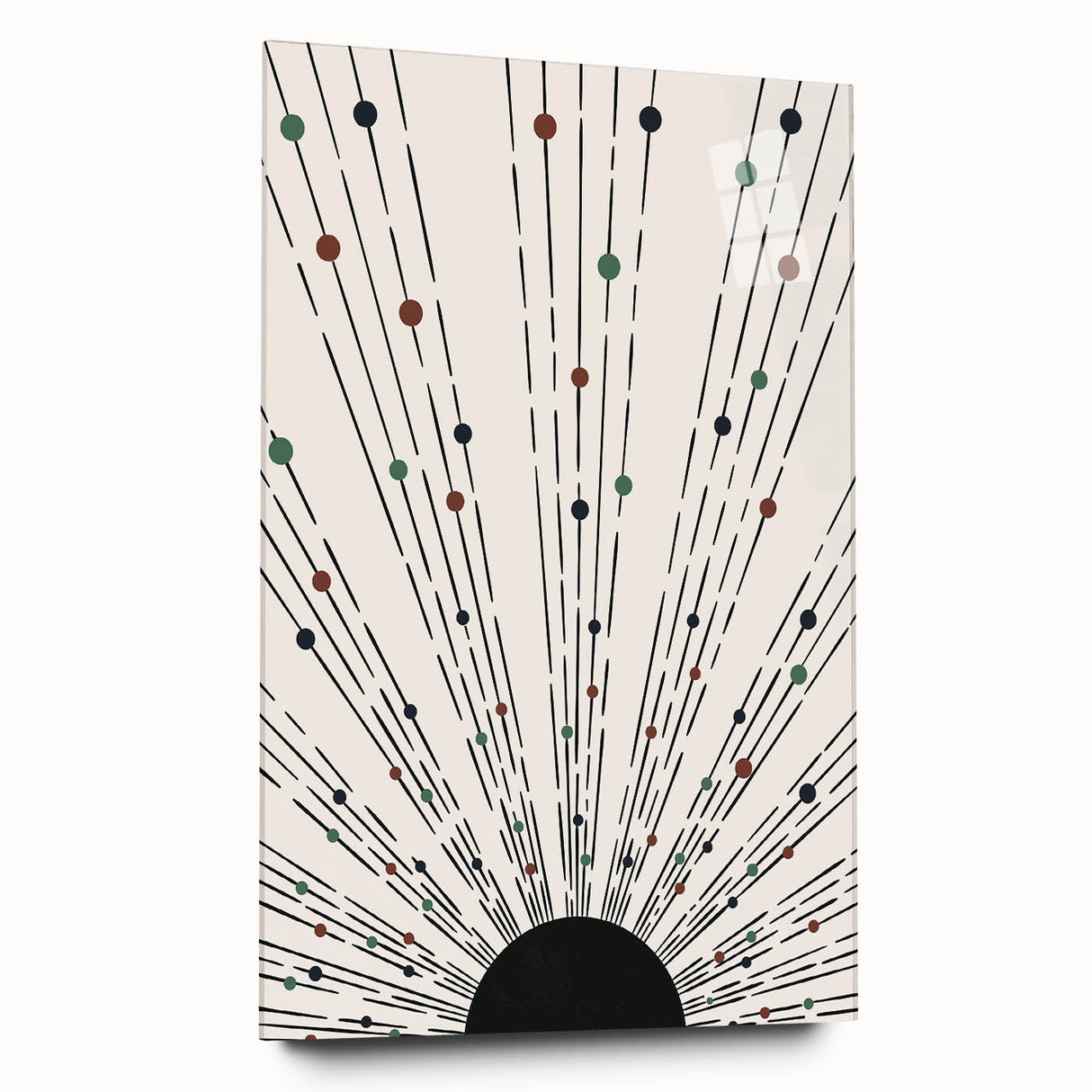 Bohemian Wall Art | Minimalist Abstract Sunburst Design | Boho Decor