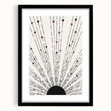 Bohemian Wall Art | Minimalist Abstract Sunburst Design | Boho Decor