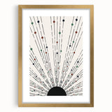 Bohemian Wall Art | Minimalist Abstract Sunburst Design | Boho Decor