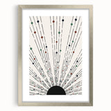 Bohemian Wall Art | Minimalist Abstract Sunburst Design | Boho Decor