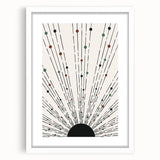 Bohemian Wall Art | Minimalist Abstract Sunburst Design | Boho Decor