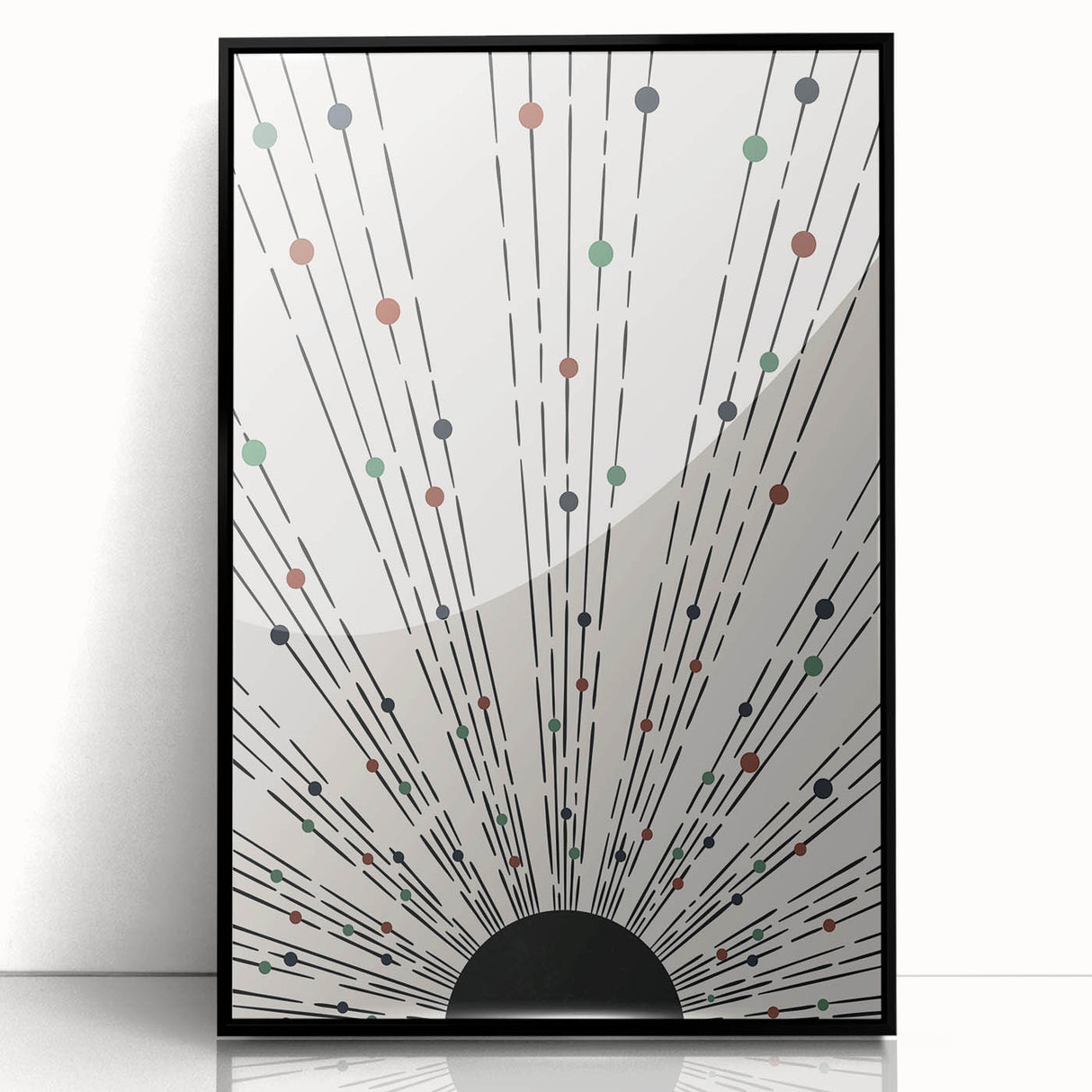 Bohemian Wall Art | Minimalist Abstract Sunburst Design | Boho Decor