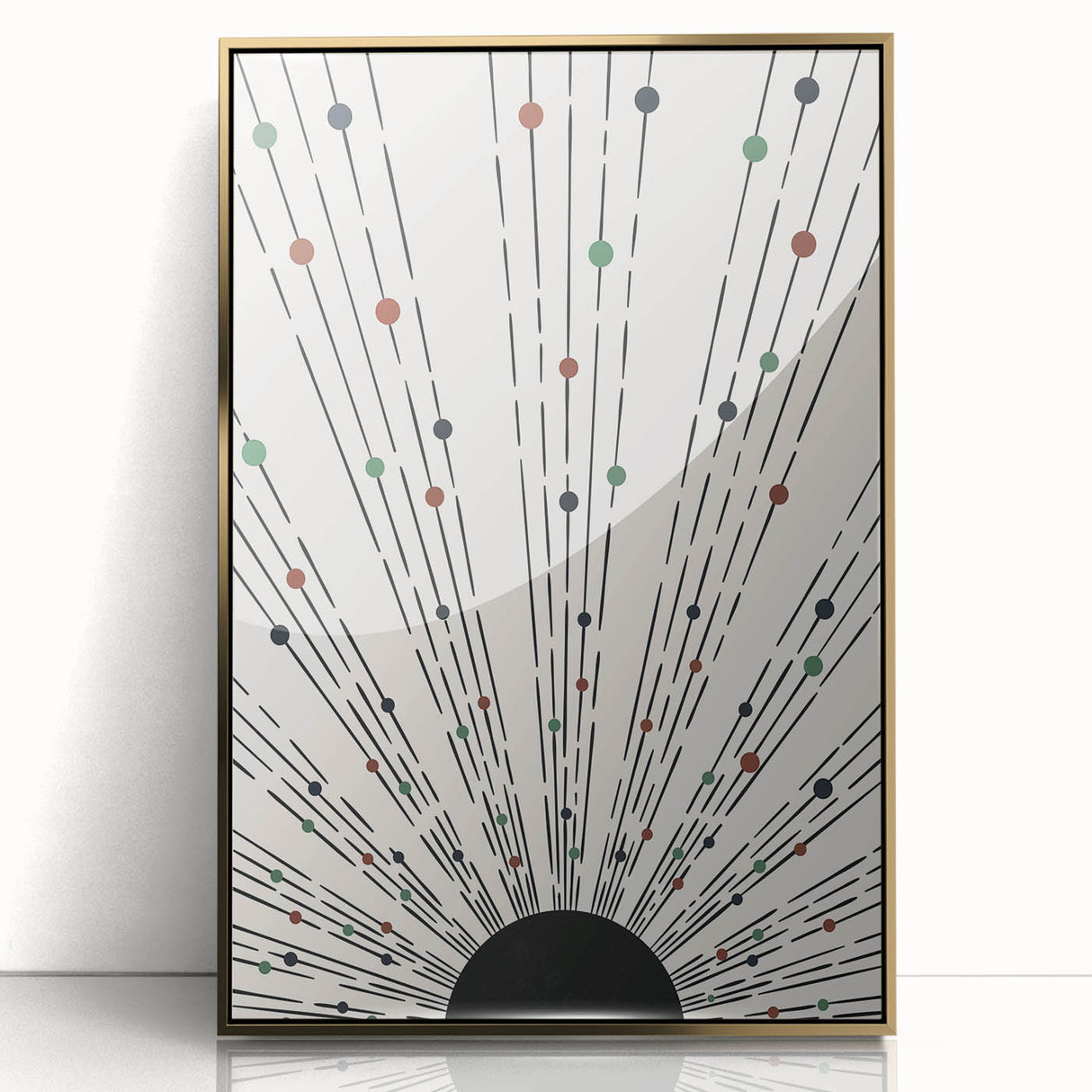 Bohemian Wall Art | Minimalist Abstract Sunburst Design | Boho Decor