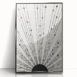 Bohemian Wall Art | Minimalist Abstract Sunburst Design | Boho Decor