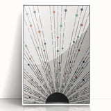 Bohemian Wall Art | Minimalist Abstract Sunburst Design | Boho Decor