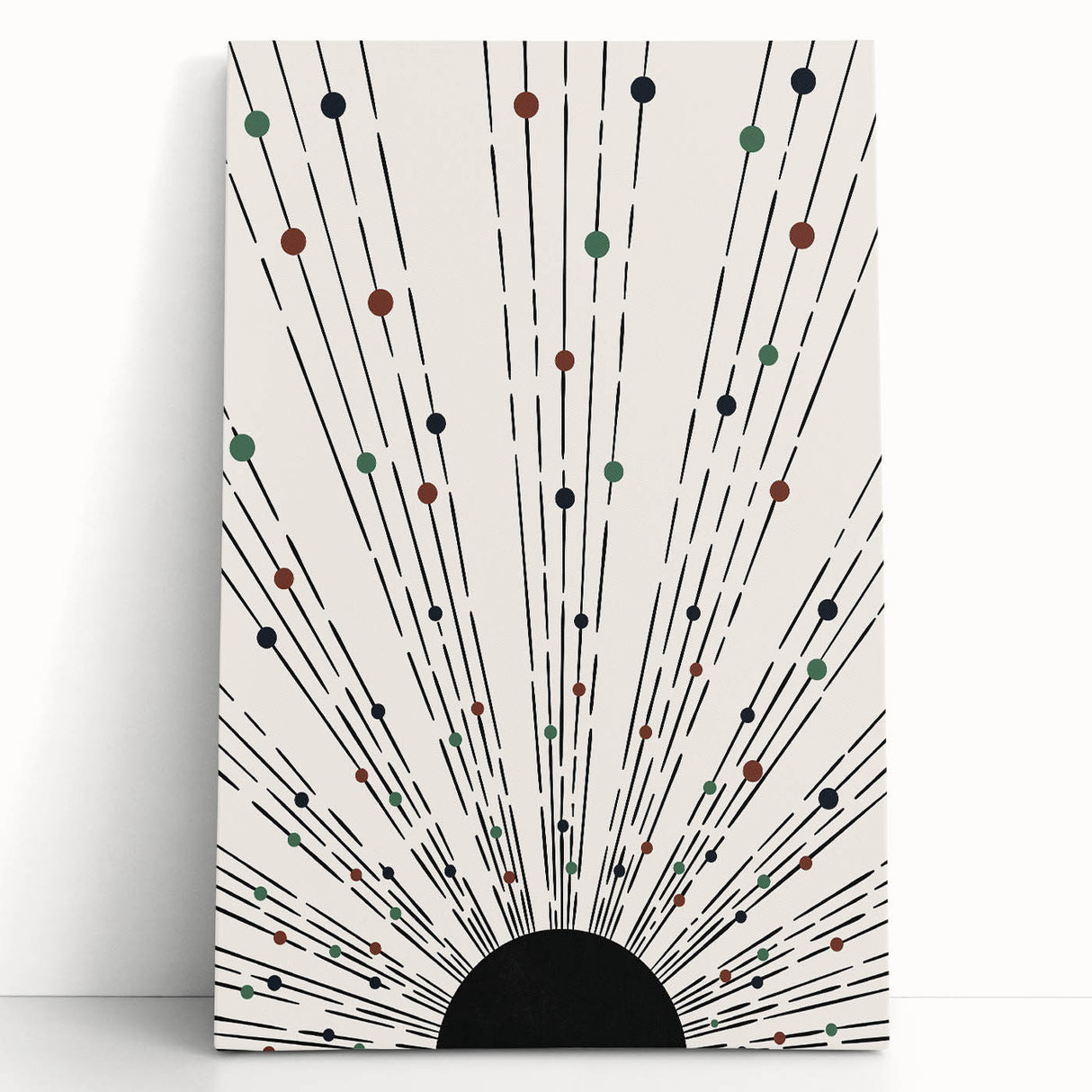 Bohemian Wall Art | Minimalist Abstract Sunburst Design | Boho Decor