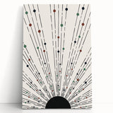 Bohemian Wall Art | Minimalist Abstract Sunburst Design | Boho Decor