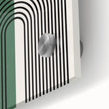 Bohemian Wall Art | Minimalist Green Arched Lines Print | Boho Decor