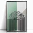 Bohemian Wall Art | Minimalist Green Arched Lines Print | Boho Decor