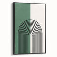 Bohemian Wall Art | Minimalist Green Arched Lines Print | Boho Decor