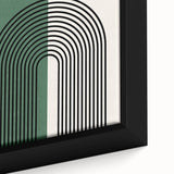 Bohemian Wall Art | Minimalist Green Arched Lines Print | Boho Decor