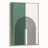 Bohemian Wall Art | Minimalist Green Arched Lines Print | Boho Decor