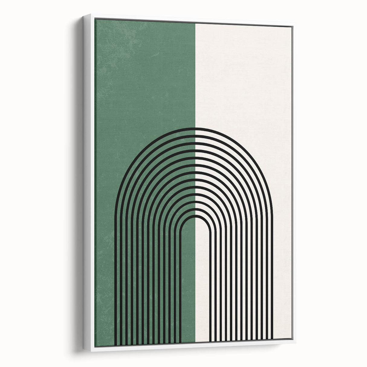 Bohemian Wall Art | Minimalist Green Arched Lines Print | Boho Decor