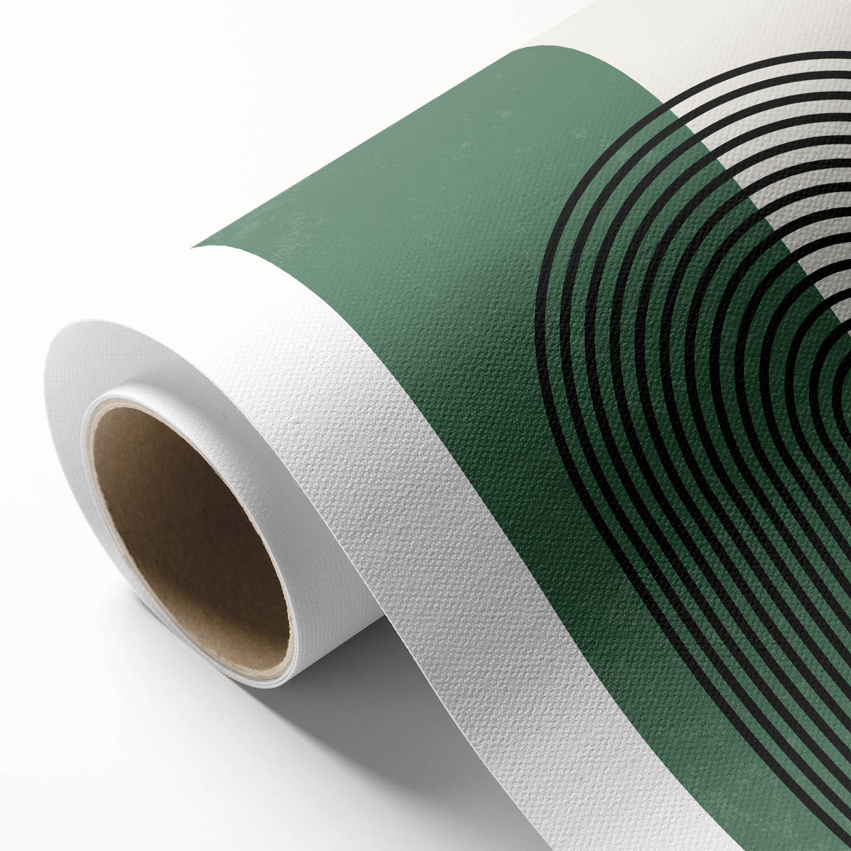 Bohemian Wall Art | Minimalist Green Arched Lines Print | Boho Decor