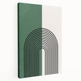 Bohemian Wall Art | Minimalist Green Arched Lines Print | Boho Decor