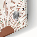 Bohemian Wall Art | Earthy Sunburst Abstract Design | Boho Decor