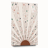 Bohemian Wall Art | Earthy Sunburst Abstract Design | Boho Decor