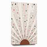 Bohemian Wall Art | Earthy Sunburst Abstract Design | Boho Decor