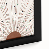 Bohemian Wall Art | Earthy Sunburst Abstract Design | Boho Decor