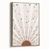 Bohemian Wall Art | Earthy Sunburst Abstract Design | Boho Decor