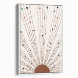Bohemian Wall Art | Earthy Sunburst Abstract Design | Boho Decor
