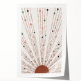 Bohemian Wall Art | Earthy Sunburst Abstract Design | Boho Decor