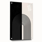 Bohemian Wall Art | Minimalist Black & White Arched Design | Boho Decor