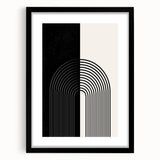 Bohemian Wall Art | Minimalist Black & White Arched Design | Boho Decor