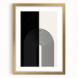 Bohemian Wall Art | Minimalist Black & White Arched Design | Boho Decor