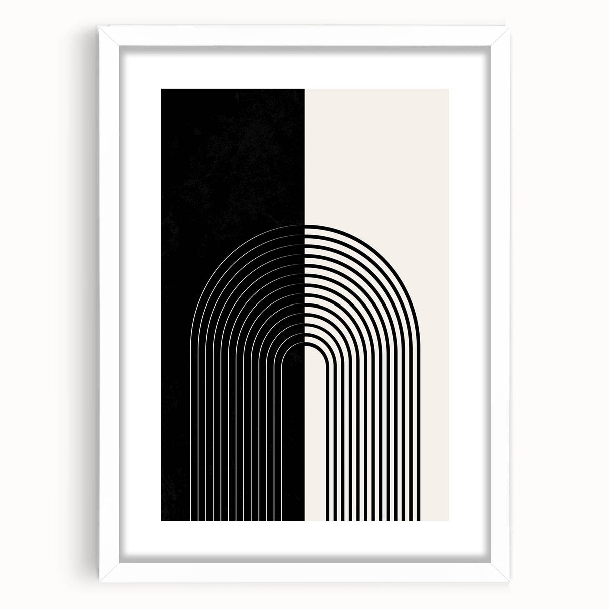 Bohemian Wall Art | Minimalist Black & White Arched Design | Boho Decor