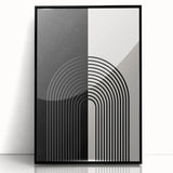 Bohemian Wall Art | Minimalist Black & White Arched Design | Boho Decor