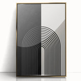 Bohemian Wall Art | Minimalist Black & White Arched Design | Boho Decor