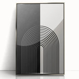 Bohemian Wall Art | Minimalist Black & White Arched Design | Boho Decor