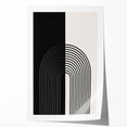 Bohemian Wall Art | Minimalist Black & White Arched Design | Boho Decor