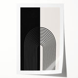 Bohemian Wall Art | Minimalist Black & White Arched Design | Boho Decor