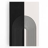 Bohemian Wall Art | Minimalist Black & White Arched Design | Boho Decor