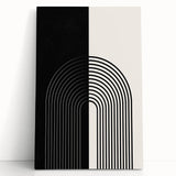 Bohemian Wall Art | Minimalist Black & White Arched Design | Boho Decor
