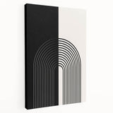 Bohemian Wall Art | Minimalist Black & White Arched Design | Boho Decor