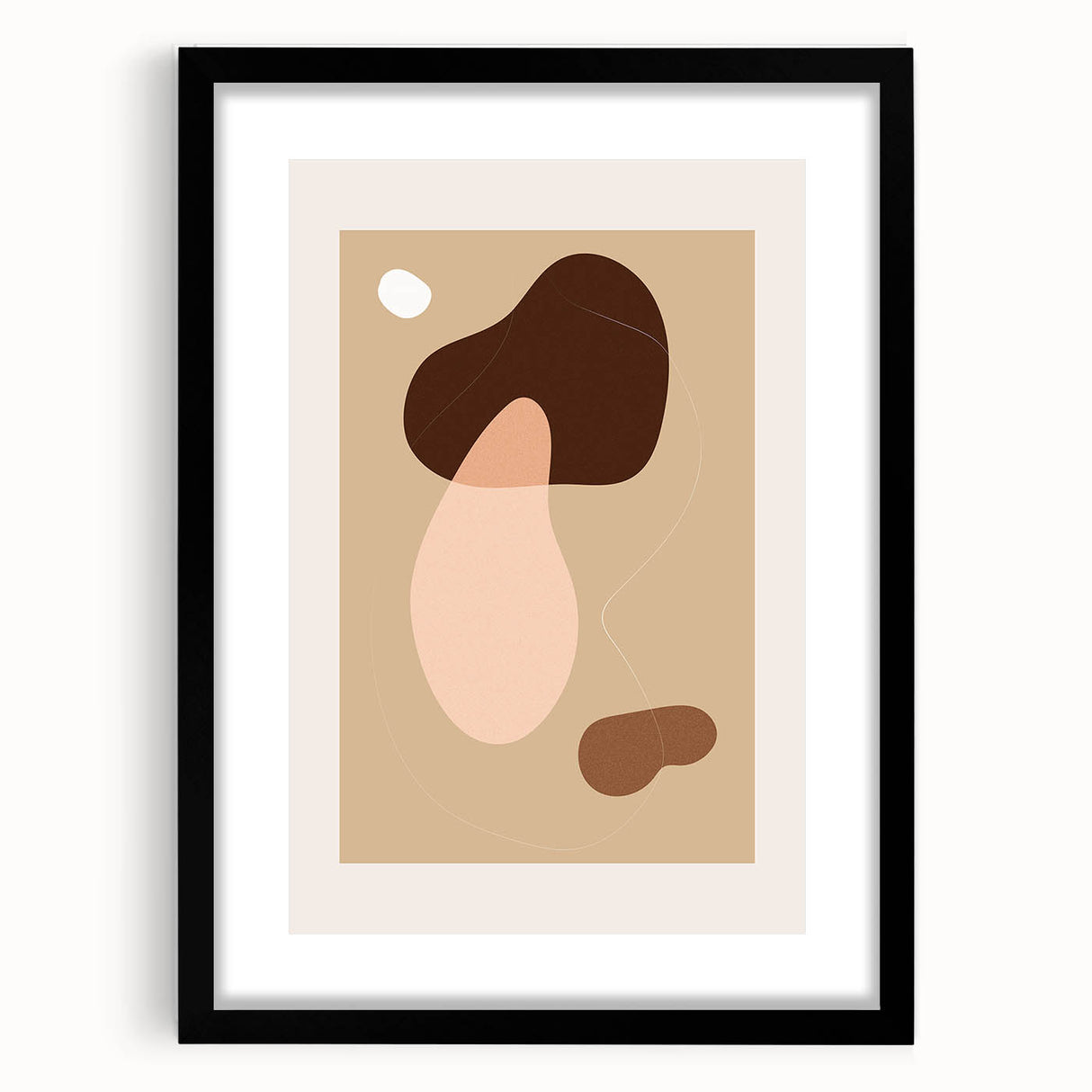 Bohemian Wall Art | Abstract Organic Shapes in Warm Earth Tones | Boho Decor