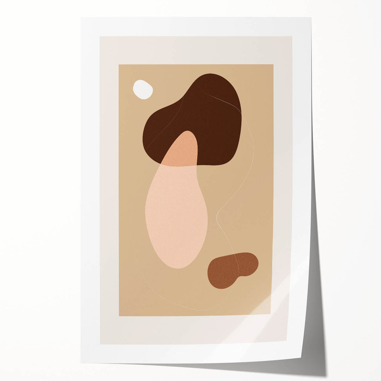 Bohemian Wall Art | Abstract Organic Shapes in Warm Earth Tones | Boho Decor