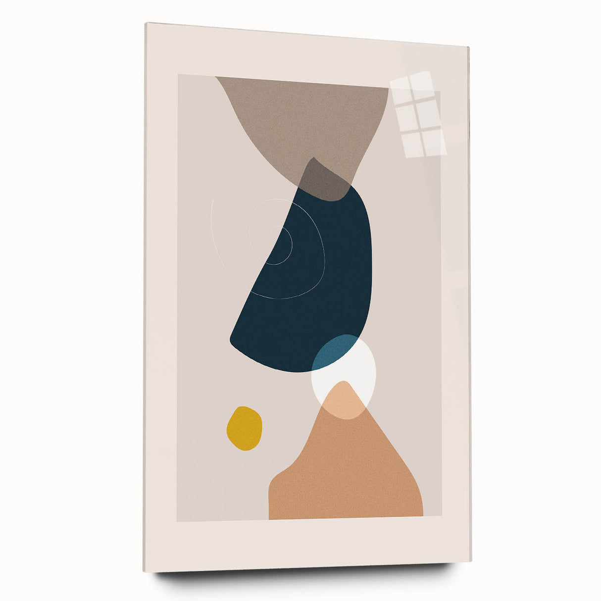 Bohemian Wall Art | Abstract Shapes in Muted Tones | Boho Decor Canvas