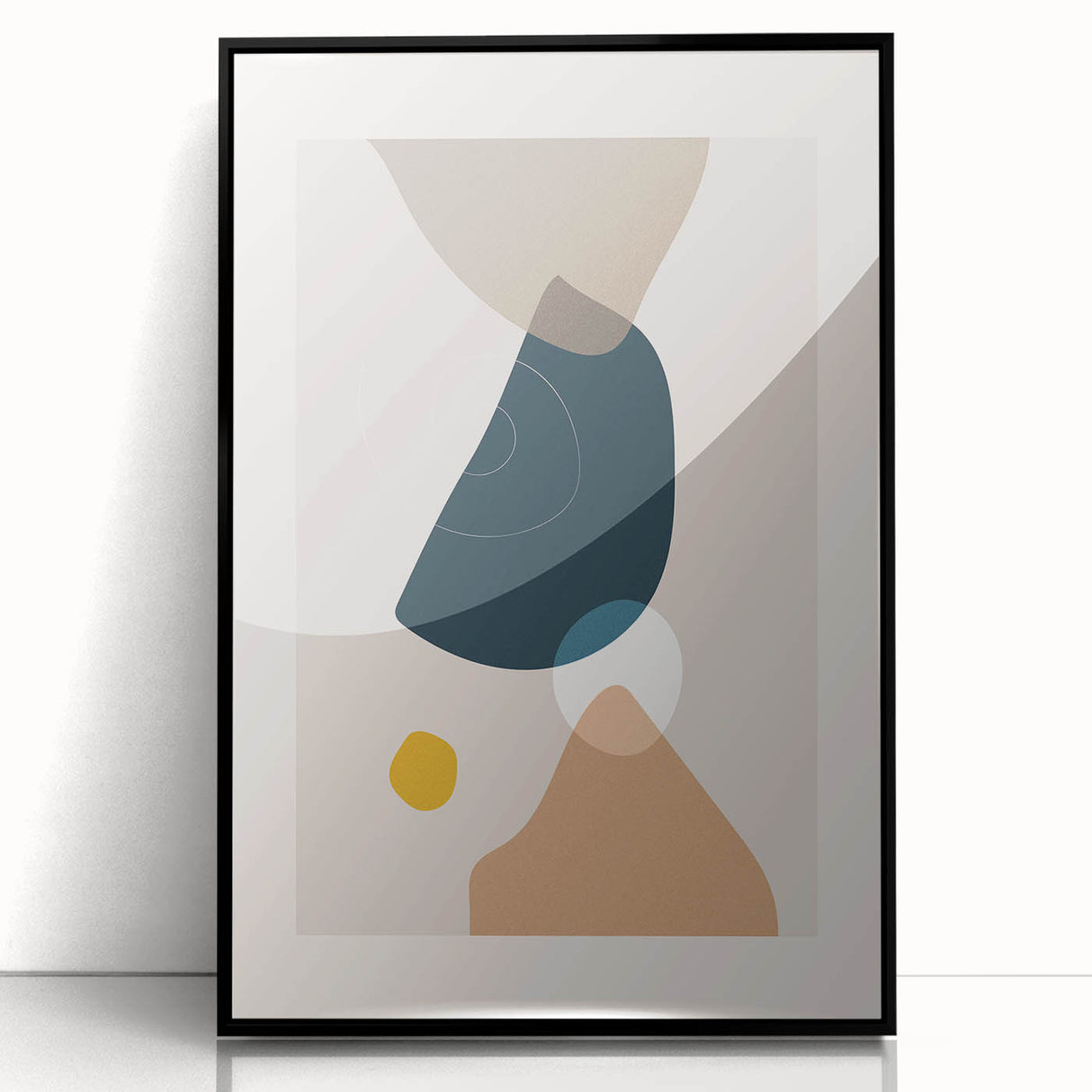 Bohemian Wall Art | Abstract Shapes in Muted Tones | Boho Decor Canvas