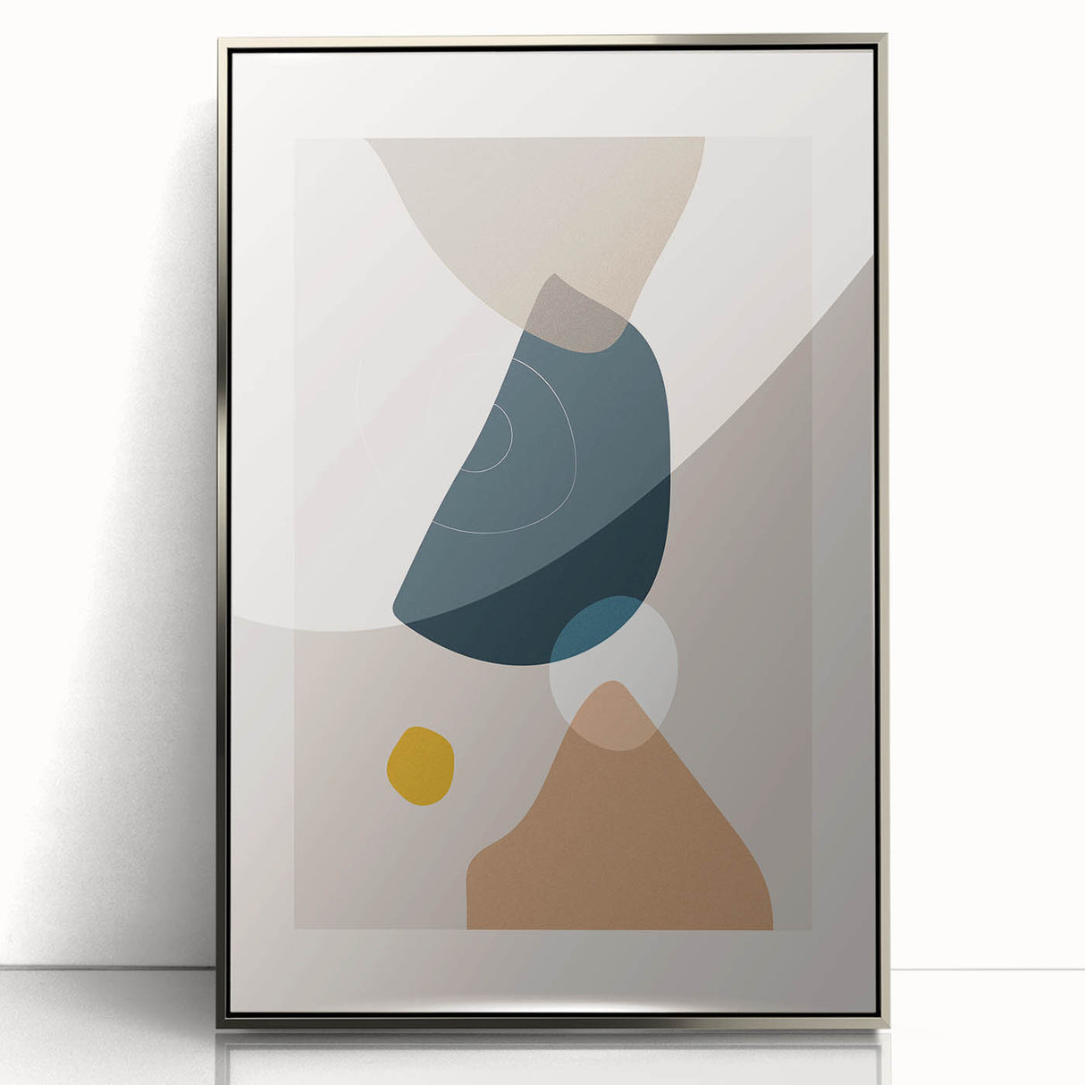 Bohemian Wall Art | Abstract Shapes in Muted Tones | Boho Decor Canvas
