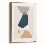 Bohemian Wall Art | Abstract Shapes in Muted Tones | Boho Decor Canvas