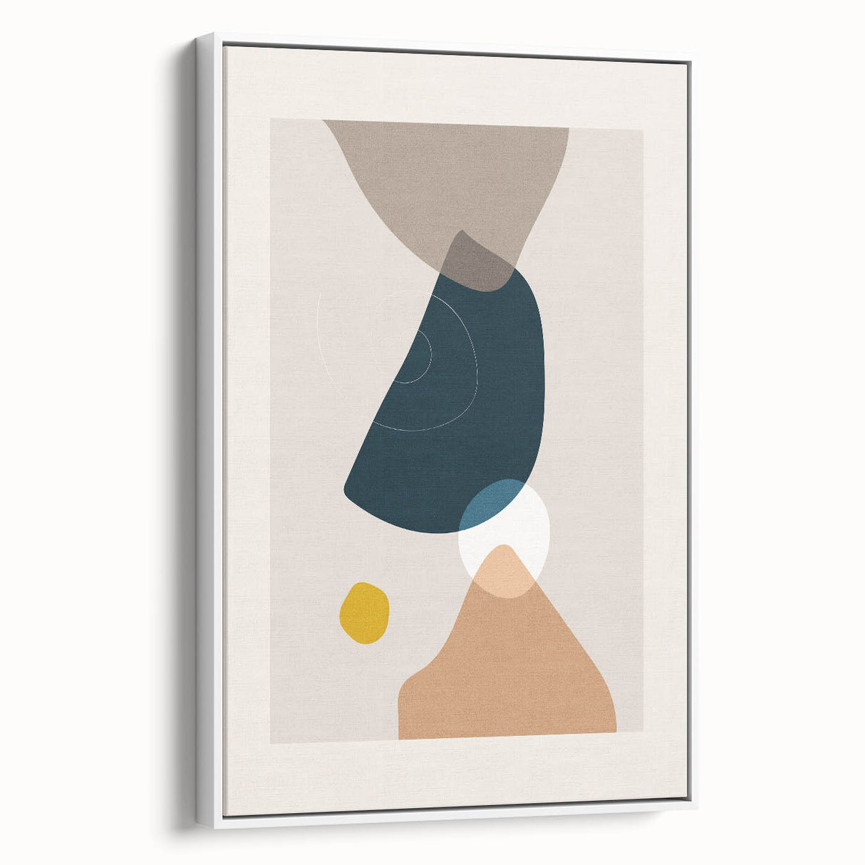 Bohemian Wall Art | Abstract Shapes in Muted Tones | Boho Decor Canvas