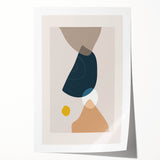 Bohemian Wall Art | Abstract Shapes in Muted Tones | Boho Decor Canvas