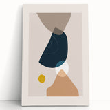 Bohemian Wall Art | Abstract Shapes in Muted Tones | Boho Decor Canvas