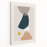 Bohemian Wall Art | Abstract Shapes in Muted Tones | Boho Decor Canvas