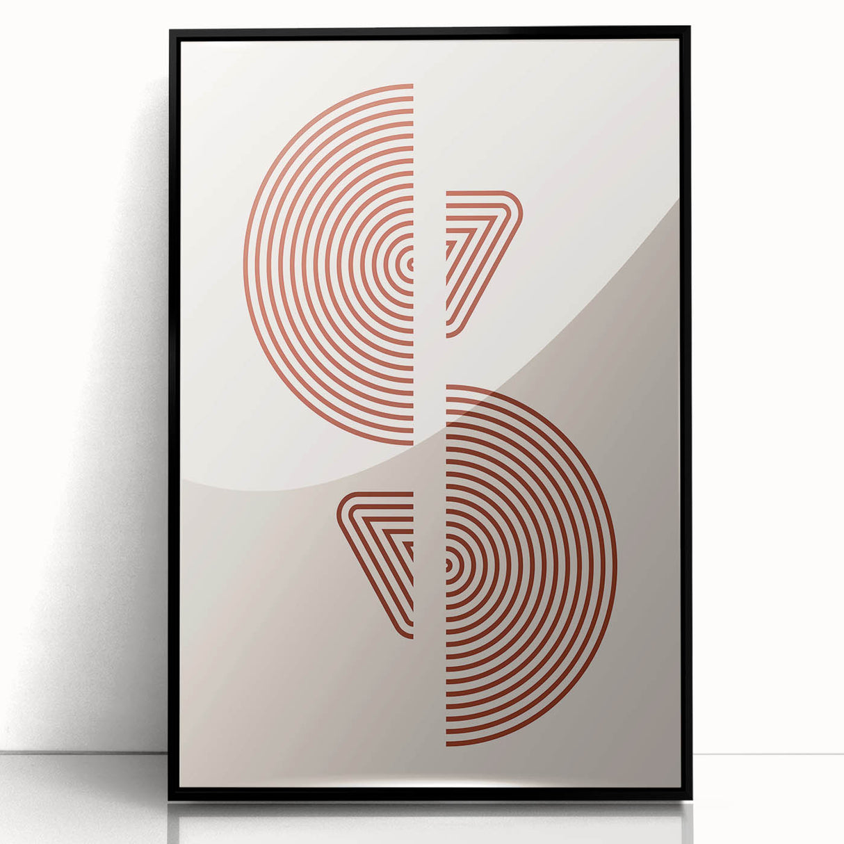 Geometric Boho Wall Art | Minimalist Circles & Triangles | Earthy Decor