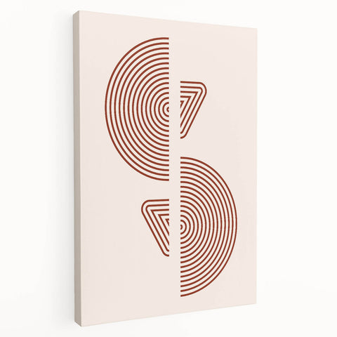 Geometric Boho Wall Art | Minimalist Circles & Triangles | Earthy Decor
